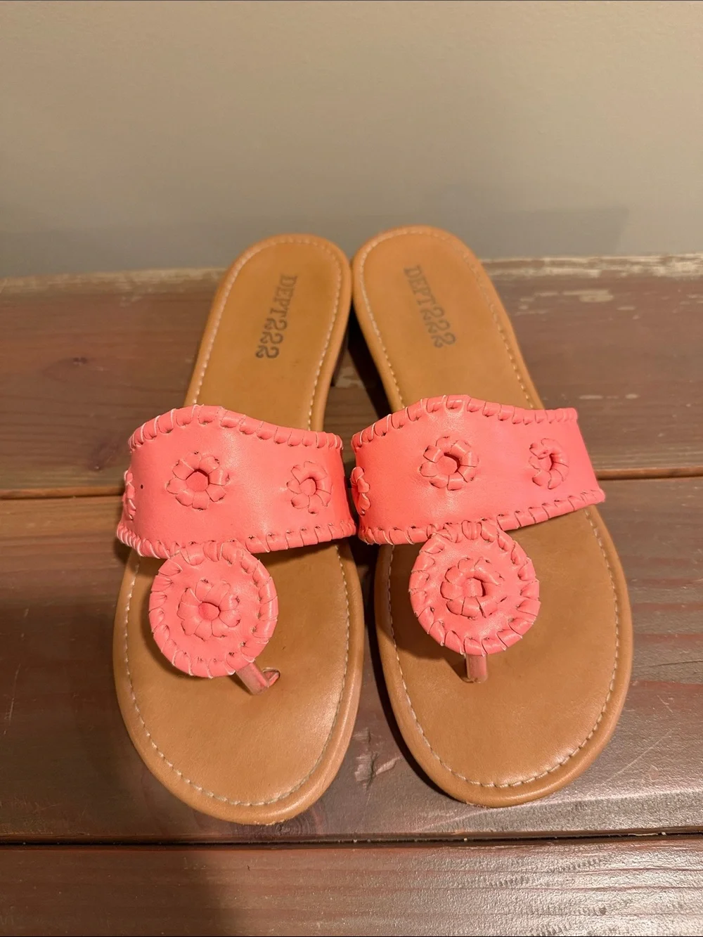 Women’s Coral Braided Toe-Post Slide Sandals